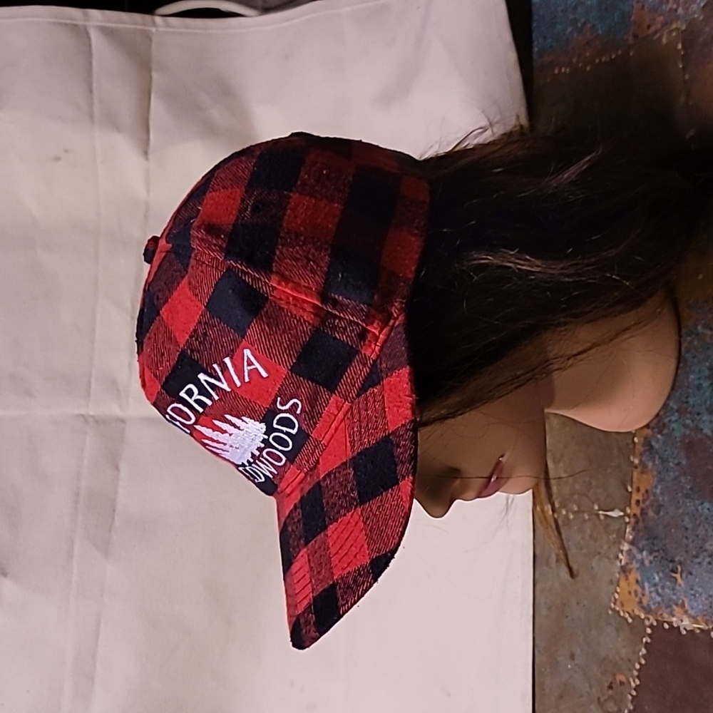 Vintage. Made in USA. California Redwoods. Embroidered. Velcro strap hat. - Picture 8 of 15